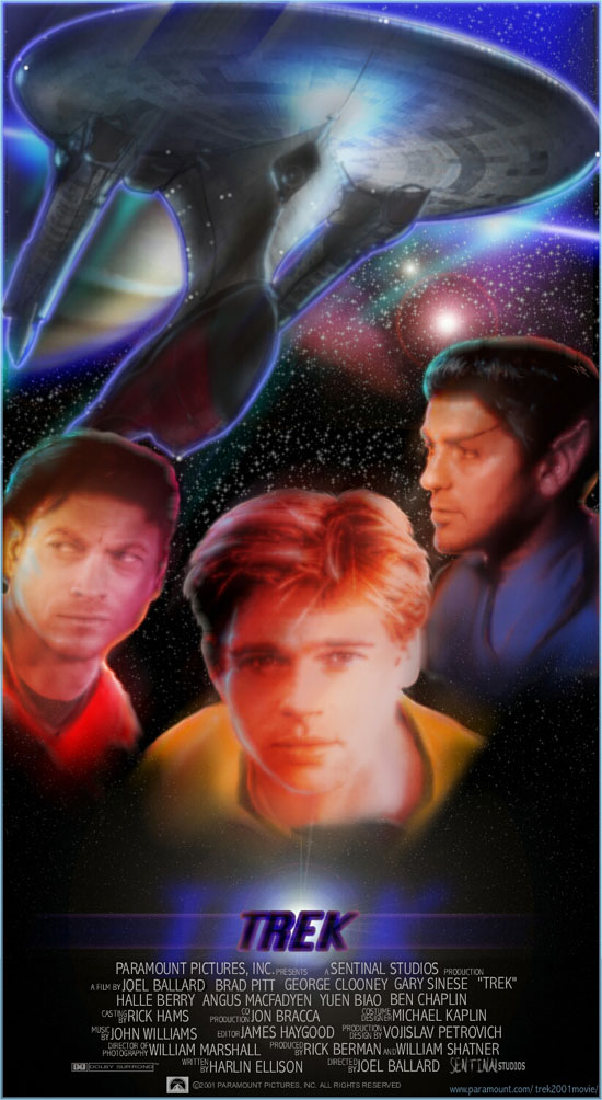 Image of the Original retro/steampunk Trek movie poster by Brad McClintock