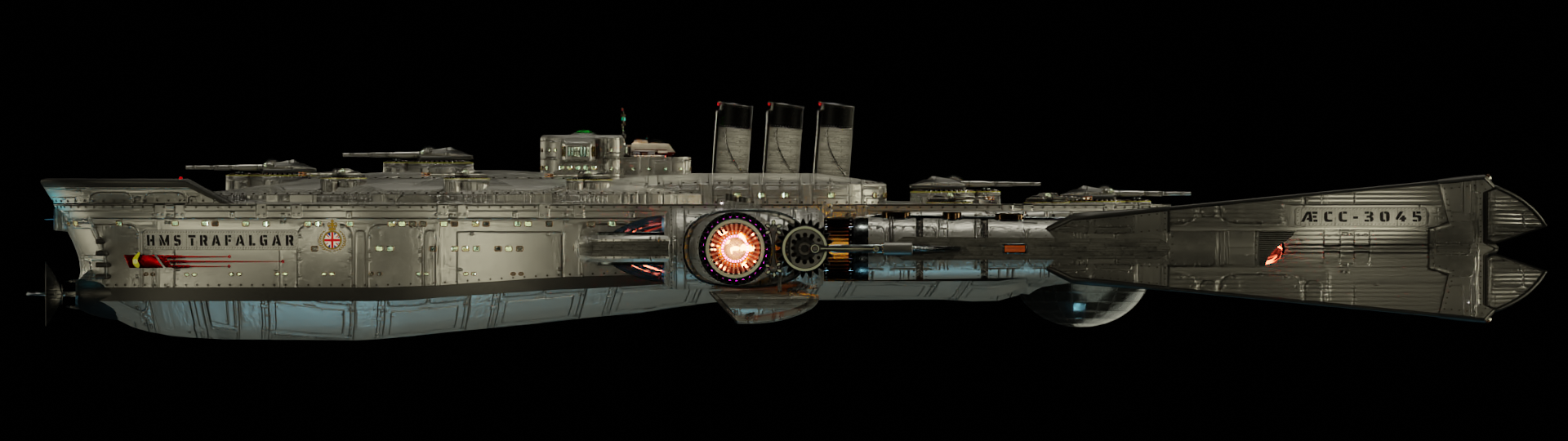 HMS TRAFALGAR - Port View