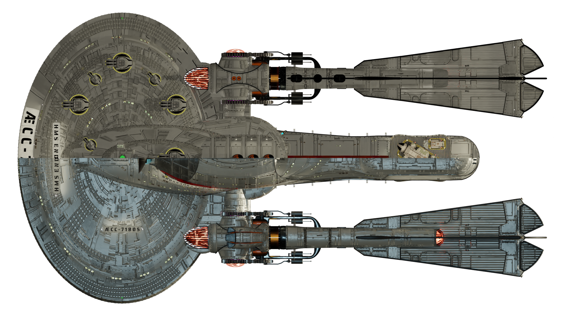 Image of the steam powered starship HMS ENDEAVOUR from Steam Trek - Deck/Keel View Image of the steam powered starship HMS ENDEAVOUR from Steam Trek - Deck/Keel View