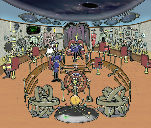 Image of the Bridge of the HMS Dauntless