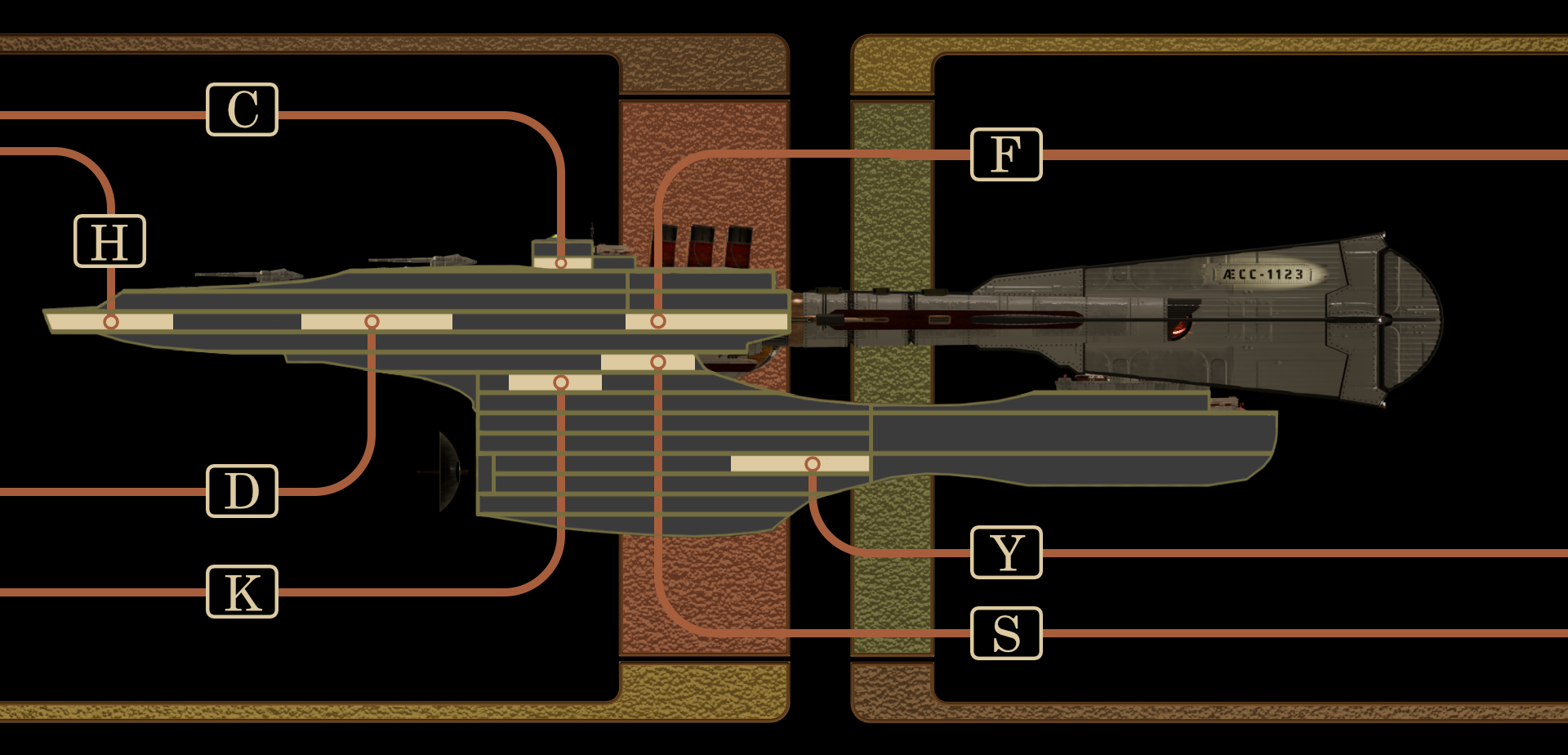 Image of the Ship's Galley locations on Cutaway deck view of the HMS Dauntless Image of the Ship's Galley locations on Cutaway deck view of the HMS Dauntless