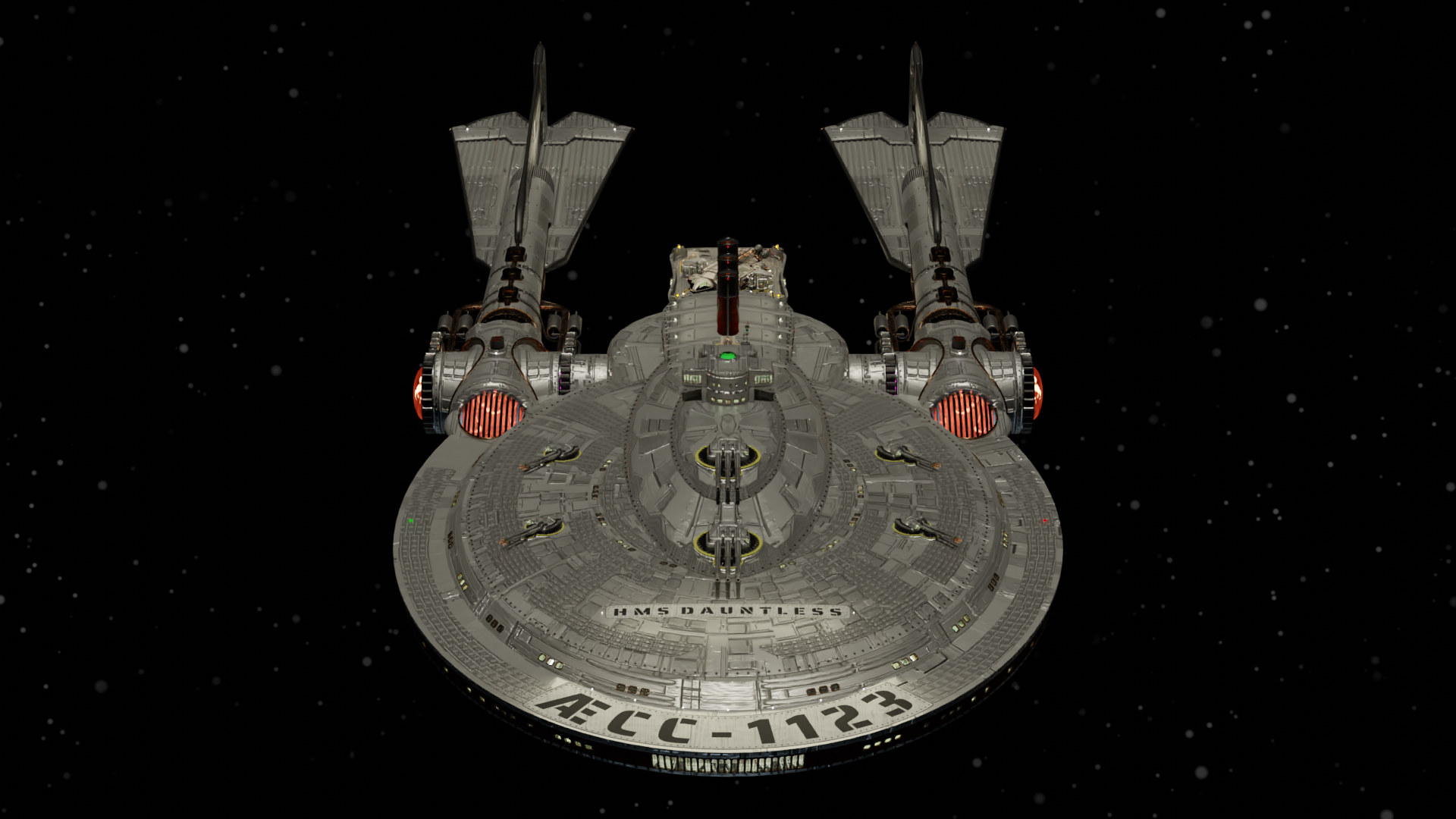 Image of HMS Dauntless Rendering; Action Shot Seven