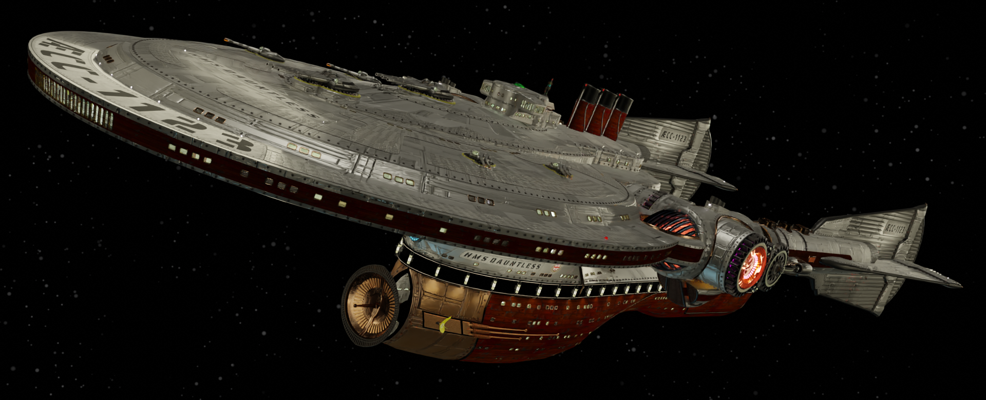 Image of the Royal Aether Fleet Steampunk Ship HMS Dauntless