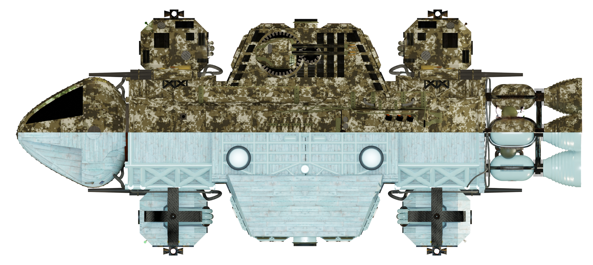 Image of the steam powered starship HMS SIRIUS from Steam Trek - Deck/Keel View Image of the steam powered starship HMS SIRIUS from Steam Trek - Deck/Keel View