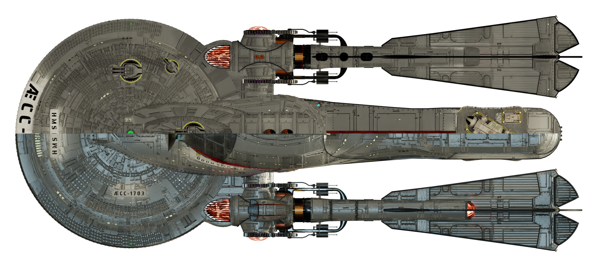 Image of the steam powered starship HMS VICTORY from Steam Trek - Deck/Keel View Image of the steam powered starship HMS VICTORY from Steam Trek - Deck/Keel View