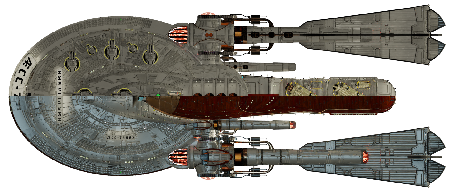 HMS VICTORIA - Dorsal/Ventral View