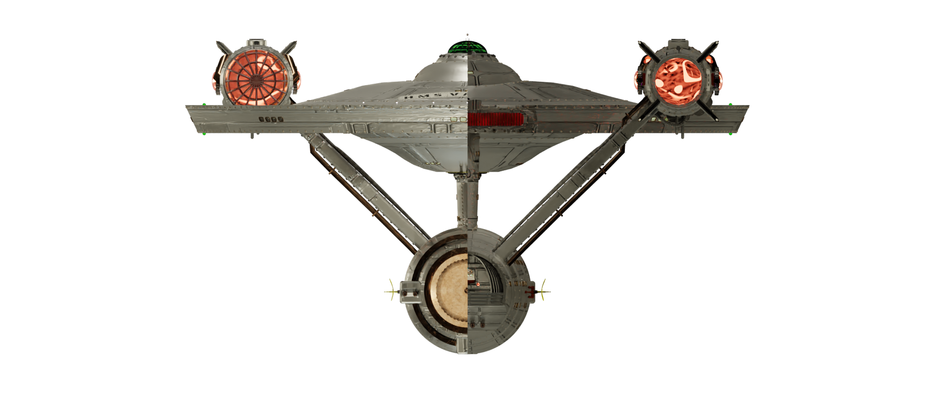 HMS VALIANT - Forward/Aft View