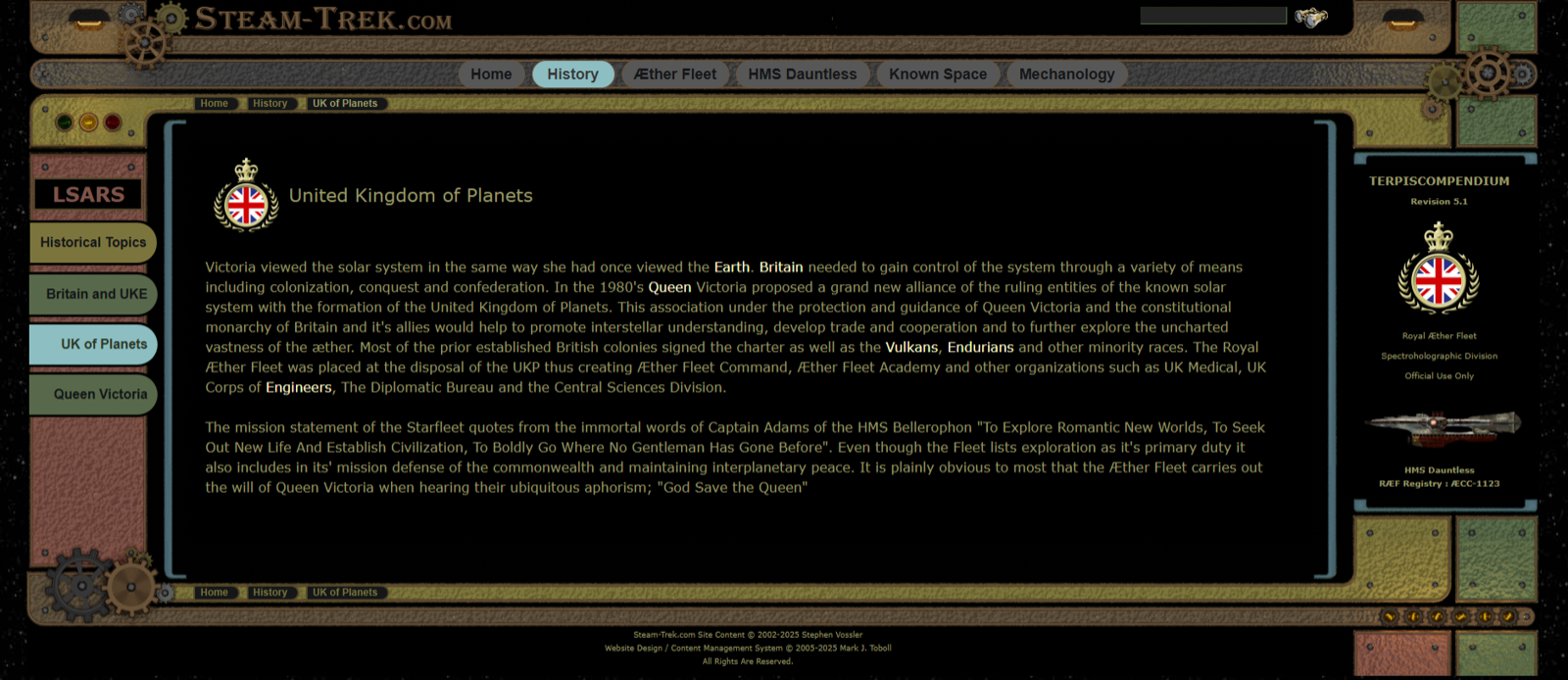 Image of a screenshot of the Terpiscompendium aka LSARS Image of a screenshot of the Terpiscompendium aka LSARS